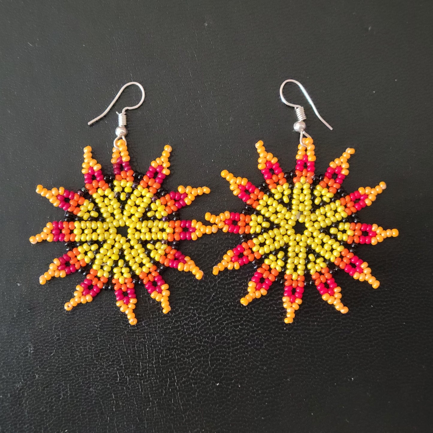 Sun & Flower Earrings
