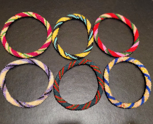 Spiral Seed Bead Bracelets